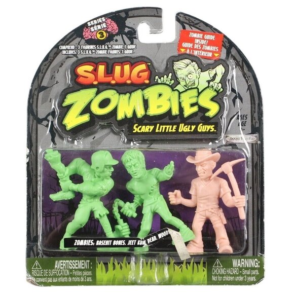 Jakks SLUG Zombies Series 3 Basehit Bones, Jeet Kune Dead, Woody The Wrecker - Picture 1 of 16